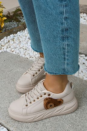 کفش کژوال بژ زنانه چرم مصنوعی POLKA STORE - کد 926998768