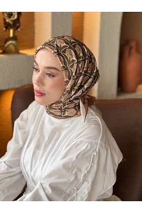 روسری قهوه ای İpek Tivil Modakaşmir - کد 926998355