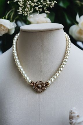 گردنبند مروارید طوسی FAYRA ACCESSORIES - کد 865111454