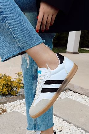 کفش کژوال سفید زنانه چرم مصنوعی POLKA STORE - کد 927029036