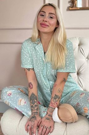 ست لباس راحتی رنگی زنانه طرح دار Pijamaevi - کد 927011935