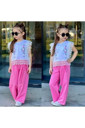 ست بالاتنه و پائین تنه صورتی بچه گانه Yağmur Giyim - کد 927097680
