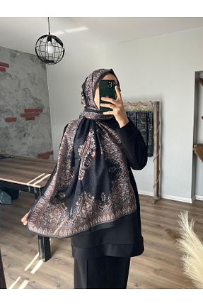 شال نارنجی زنانه پنبه پلی استر Merwiss - کد 927037381