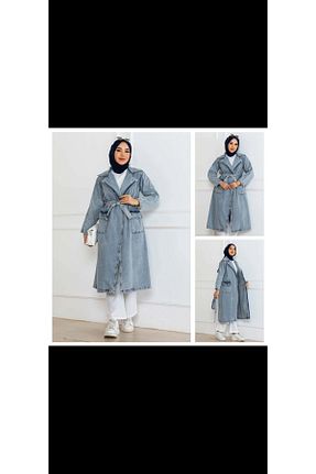 ترنچکت آبی زنانه پلی ویسکون the geyik - کد 926509981