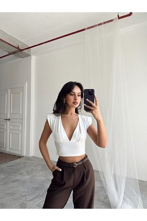 بلوز نباتی زنانه ساده mydukkan.co - کد 927041167
