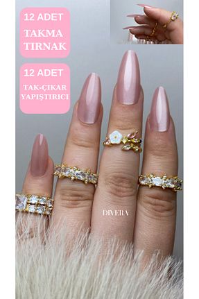 ناخن مصنوعی و اکسسوری صورتی divera - کد 923856698
