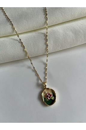 گردنبند استیل ( فولاد ) زرد زنانه استیل (فولاد) Nilsu Jewellery Accessory - کد 927071373