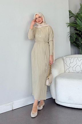 لباس حجاب بژ زنانه رگولار HAZA MODA - کد 927080464