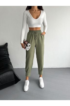شلوار خاکی زنانه کتان MaxiMor - کد 923270306