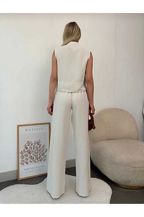 ست بالاتنه و پائین تنه بژ زنانه بافتنی mor butik - کد 927122840