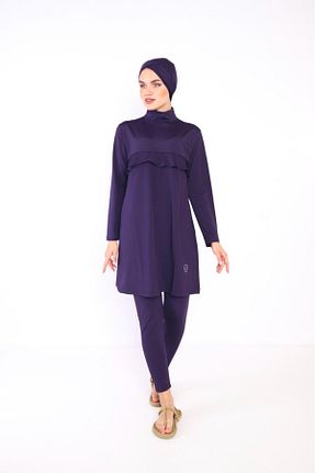 مایو حجاب بنفش زنانه ساده XORVİO - کد 927163629