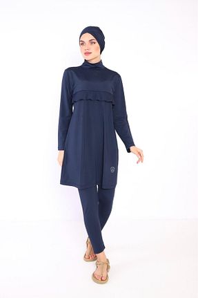 مایو حجاب سرمه ای زنانه ساده XORVİO - کد 927163664