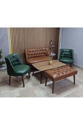 ست مبلمان چای خوری رنگی Azra Aksesuar - کد 927137211