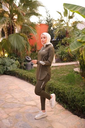مایو حجاب خاکی زنانه ساده MİMİ Luxury Wear - کد 927230996