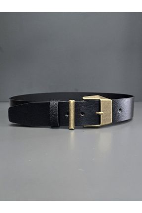 کمربند مشکی زنانه چرم خالص Kemerix - کد 925933041