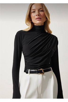 بادی مشکی زنانه یقه ایستاده She Olive - کد 927149023