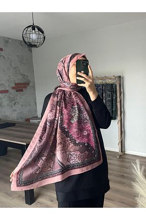 شال صورتی زنانه پنبه پلی استر Merwiss - کد 927153359