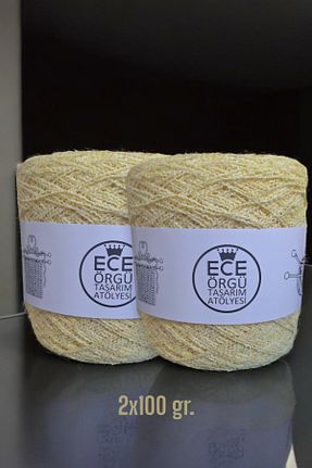 نخ بافندگی زرد Ece Örgü Tasarım Atölyesi - کد 927158589