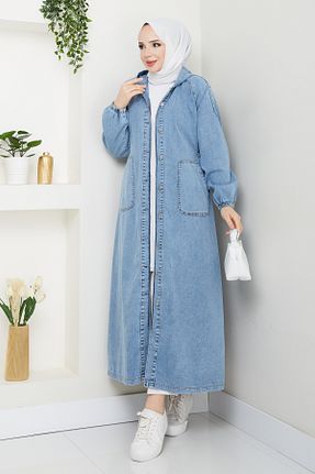 کلاه و ابایا آبی زنانه پنبه ای Pamuk Butik - کد 927164472