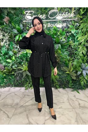 ست بالاتنه و پائین تنه حجاب مشکی زنانه رگولار my312 - کد 927165908