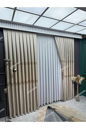 پرده زمینه سرمه ای ساتن Perde Pendik - کد 804396039