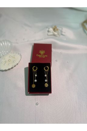 گوشواره استیل (فولاد) زرد استیل ضد زنگ Tasarım - کد 927187391