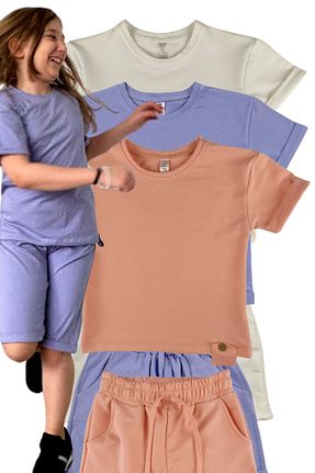 ست بالاتنه و پائین تنه رنگی زنانه پنبه ای MK Mukko Kids - کد 927184258