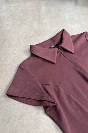 بلوز زرشکی زنانه ساده Sue Store - کد 927192790