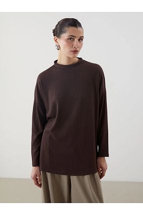تونیک قهوه ای زنانه بافتنی LC Waikiki - کد 927197963