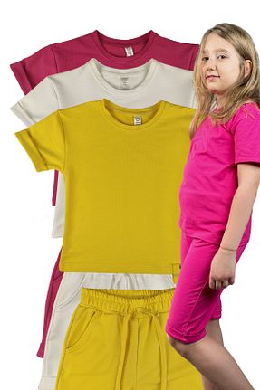 ست بالاتنه و پائین تنه رنگی زنانه پنبه ای MK Mukko Kids - کد 927166481