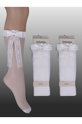 جوراب سفید بچه گانه پنبه - الاستین KIPIRIK BABY - کد 927166365
