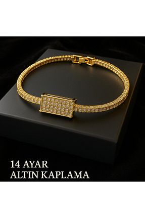 دستبند جواهر طلائی زنانه زیرکن Çayla - کد 927213699