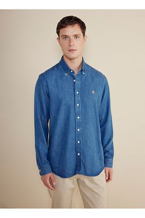 تیشرت زرشکی مردانه یقه پولو BROOKS BROTHERS - کد 927222540