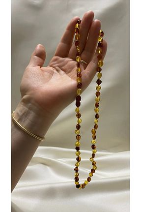 گردنبند جواهر رنگی زنانه سنگ Nazar Kehribar - کد 927266932