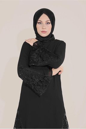 تونیک حجاب مشکی زنانه پلی استر Alvina - کد 872386500