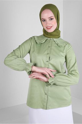 بلوز حجاب سبز زنانه پنبه ای Alvina - کد 799581135