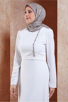 روسری بژ پلی استر Alvina - کد 871312392