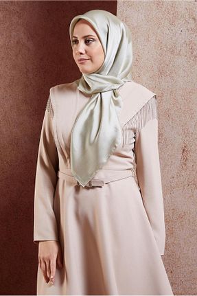 روسری بژ پلی استر Alvina - کد 871312412