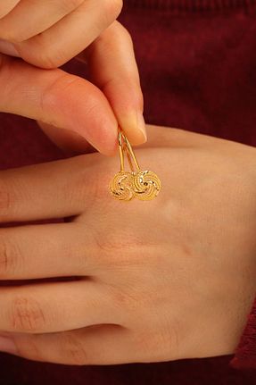 گوشواره طلا طلائی زنانه 8 عیار Çgk Çiğdem Gürel Kuyumculuk - کد 901689421