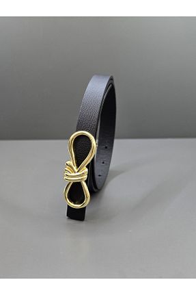 کمربند مشکی زنانه چرم خالص Kemerix - کد 927267300