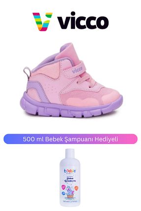 بوت / نیم بوت صورتی بچه گانه چرم مصنوعی Vicco - کد 926210379