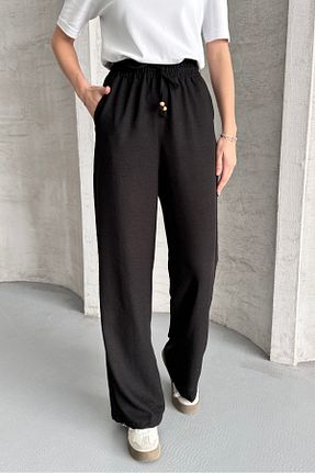 شلوار مشکی زنانه کتان macharel jeans - کد 927265049