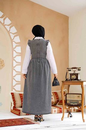 لباس حجاب طوسی زنانه رگولار Neva Style - کد 888411085