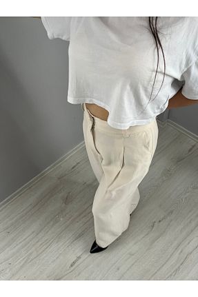 شلوار بژ زنانه فاق نرمال ALTINIŞIK - کد 927312217