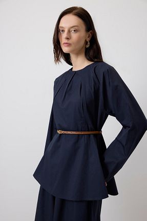 ست بالاتنه و پائین تنه حجاب سرمه ای زنانه اورسایز Touche Prive - کد 927332381