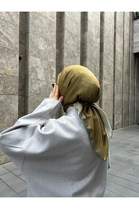 روسری سبز پنبه ای Qalortex Scarf - کد 927341256