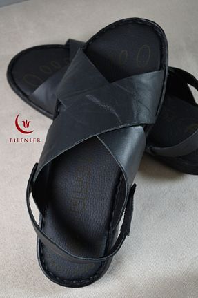 صندل مشکی مردانه پاشنه تخت Bilenler - کد 927340148