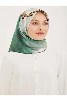 روسری سرمه ای کرپ ساتن ابریشم Armine - کد 648961866