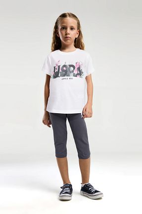ست لباس راحتی سفید بچه گانه ساده U.S. Polo Assn. - کد 927336514