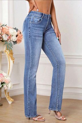 شلوار جین سرمه ای زنانه پاچه لوله تفنگی CEDY DENIM - کد 444970004